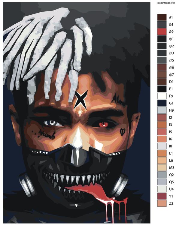 Картина по номерам «XXXTENTACION 11» — картинка 2
