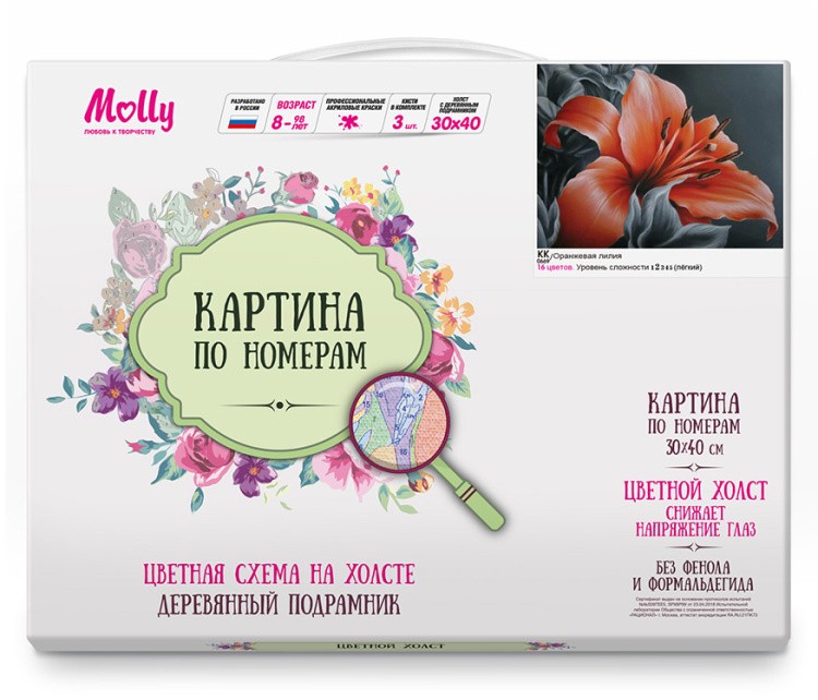 Картина по номерам «Оранжевая лилия» — картинка 2