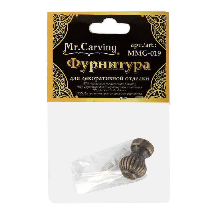 Фурнитура для шкатулок «Ручка», 1х1,9 см, 5 шт., цвет: бронза, Mr. Carving — картинка 2