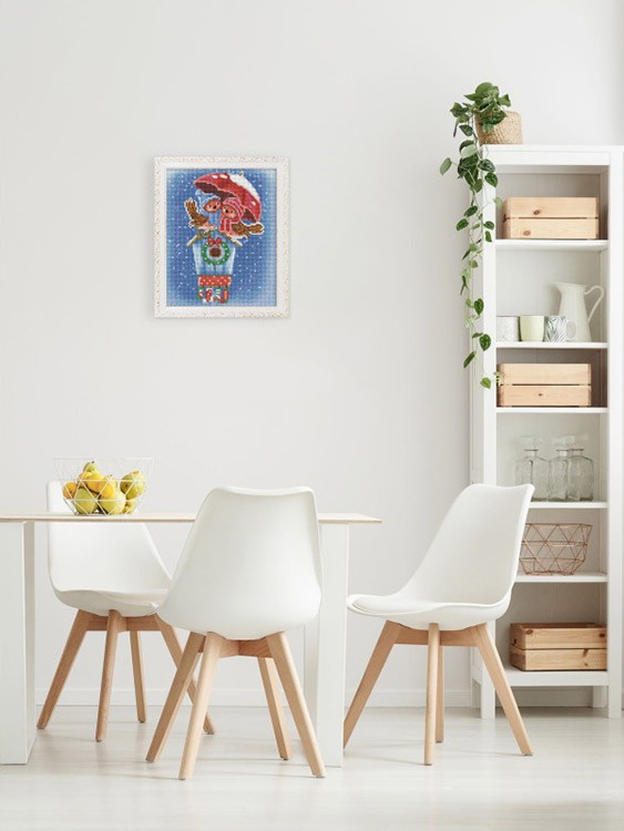 Алмазная вышивка «Птички под зонтом» — картинка 8