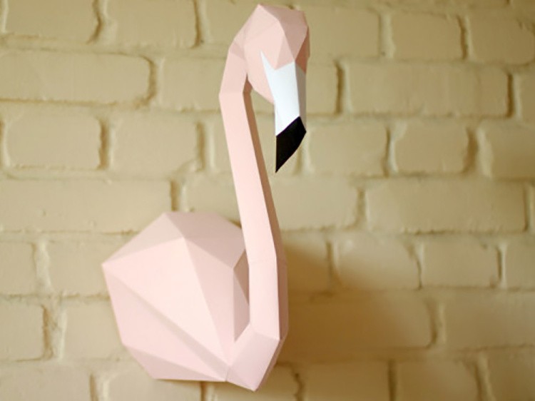 Бумажная модель для склеивания трофей «Фламинго» — картинка 2