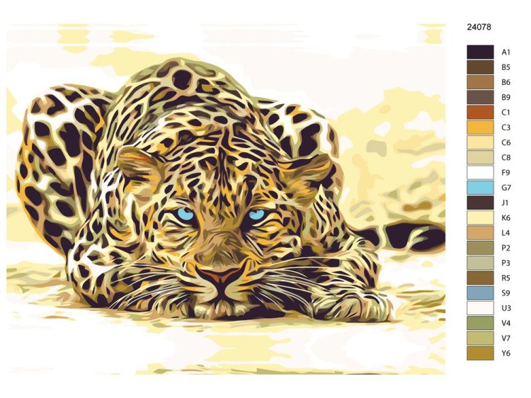 Картина по номерам «Затаившийся леопард» — картинка 2