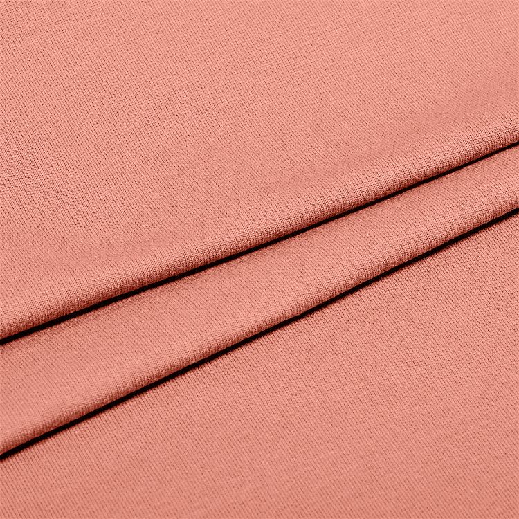 Ткань трикотаж Футер 2х нитка, петля, с лайкрой, 6 м, ширина 180 см, 230 г/м2, пенье, цвет: пудра, TBY — картинка 3