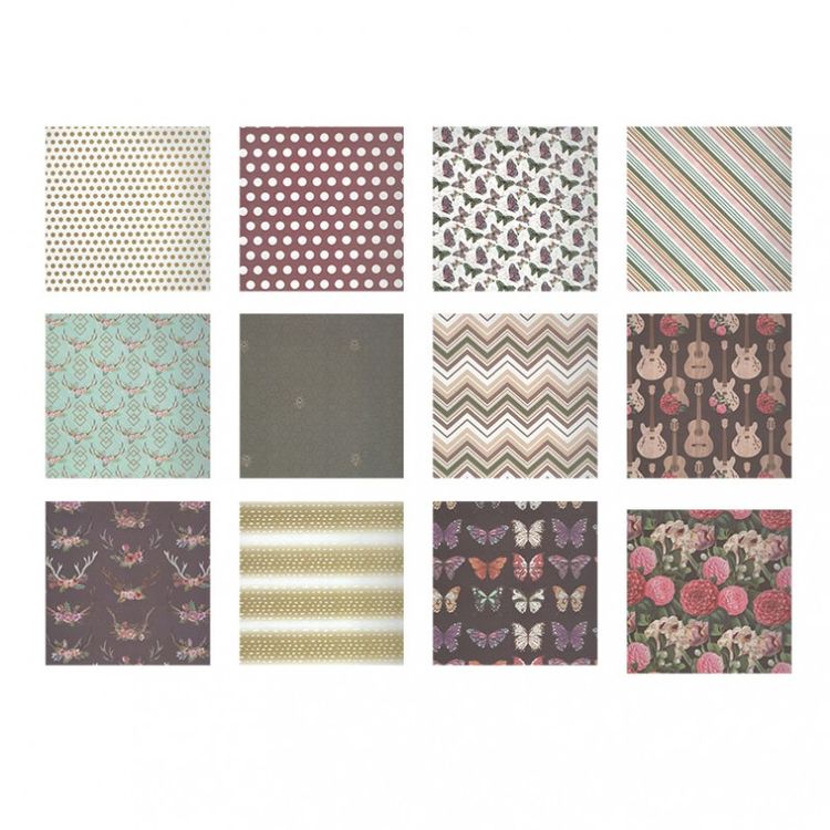 Набор бумаги для скрапбукинга «Муаровый мираж» 30,5x30,5 см — картинка 20