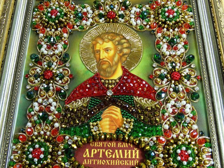 Набор вышивки хрустальными камнями «Святой Артемий» — картинка 8