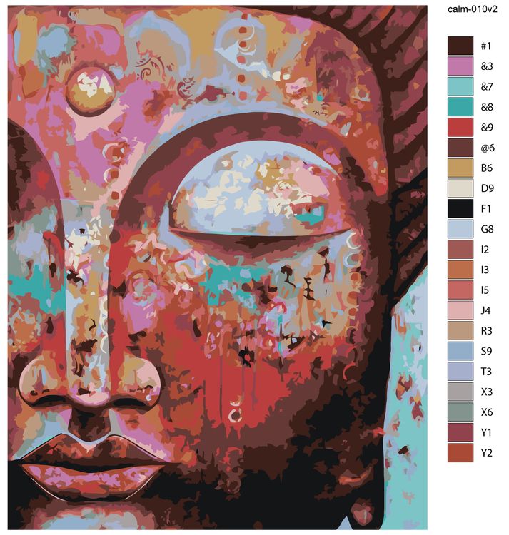 Картина по номерам «Будда Арт» calm-010 Цветное 40x50 - купить недорого ...