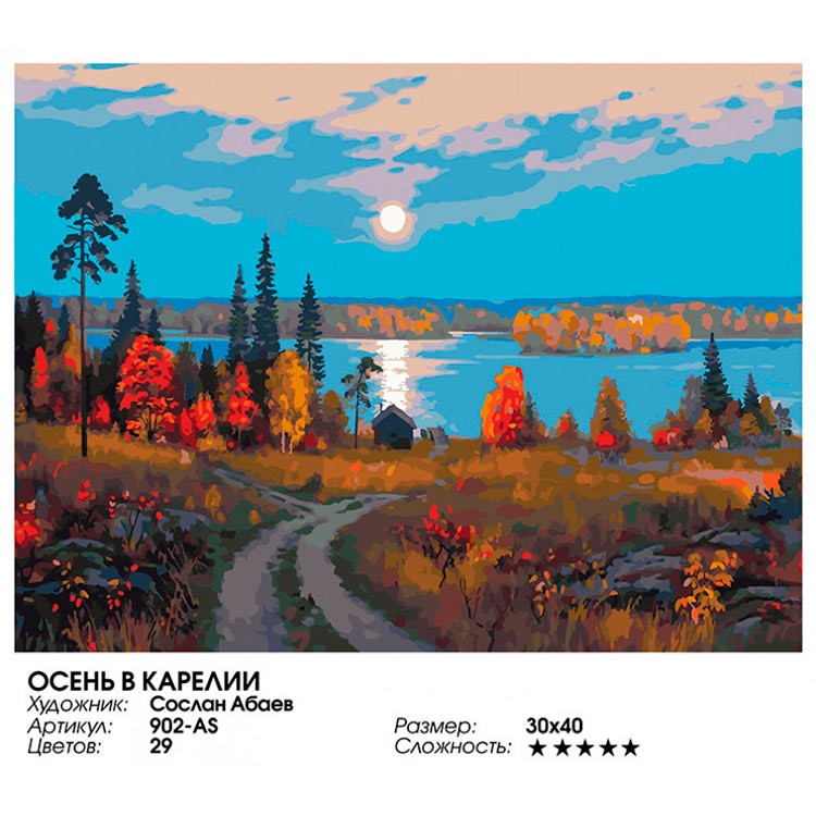 Картина по номерам «Осень в Карелии» — картинка 2