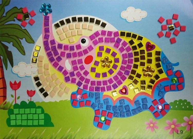 Мозаика из стикеров «Слоненок»