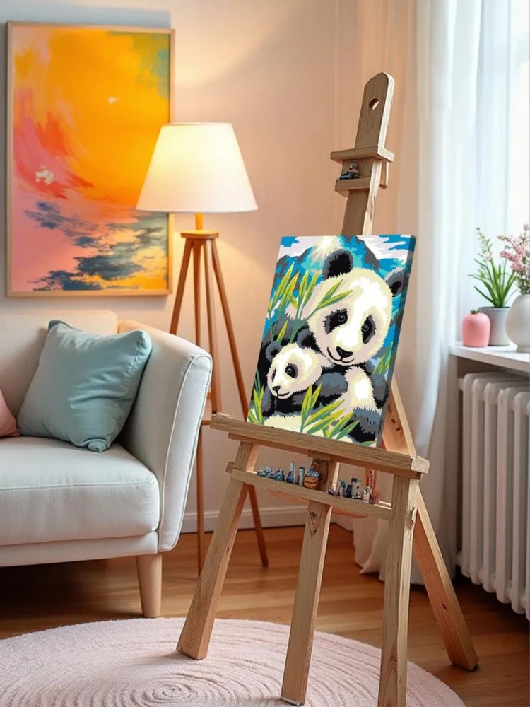 Картина по номерам «Семейство панд» — картинка 9