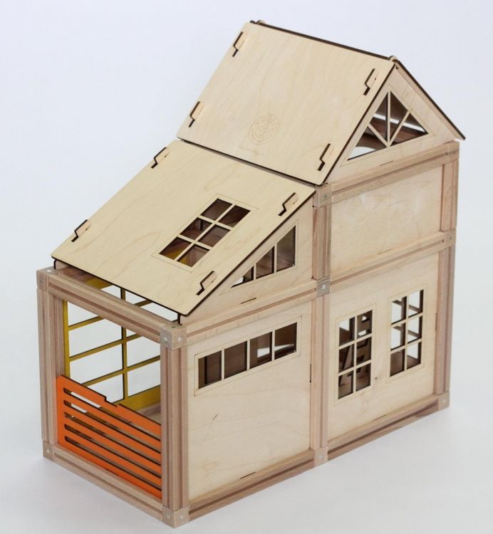 Магнитный конструктор «Дом», WOODJO — картинка 2