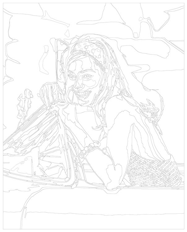 Картина по номерам «Барби: Марго Робби в машине» — картинка 3