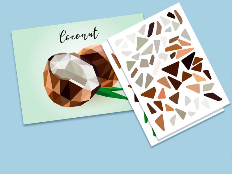 Аппликация с наклейками «Спелый кокос» — картинка 2