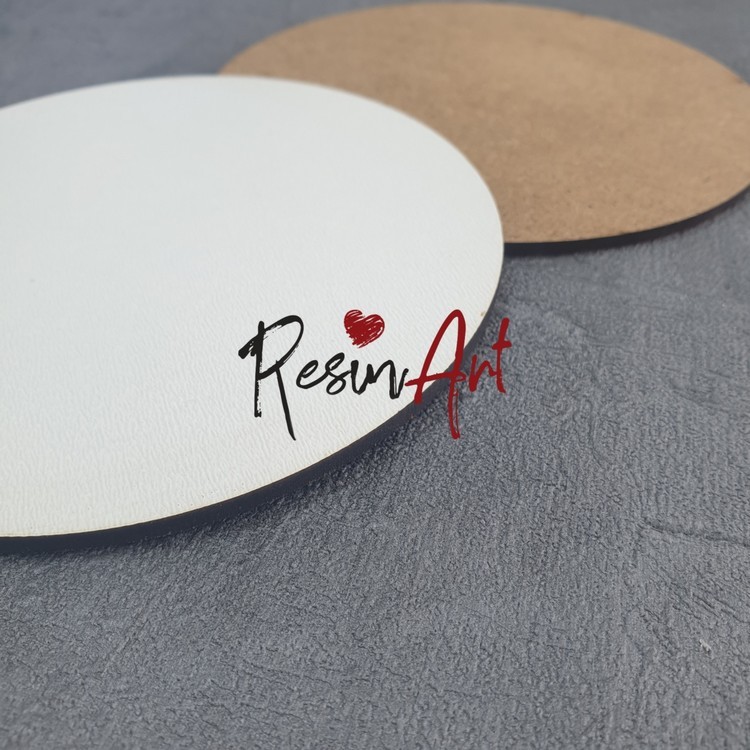 Заготовка для подстаканника №4 - Круг (ХДФ белый) 13 см, 1 шт., ResinArt — картинка 2