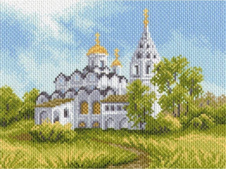Рисунок на канве «Белая церковь»