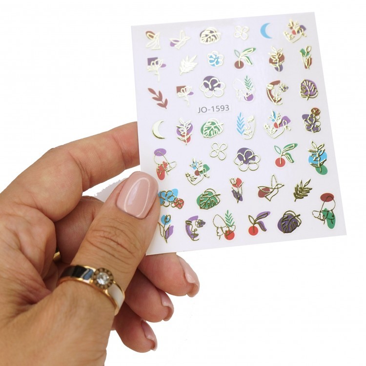 Декоративные наклейки с металлизированным эффектом №4, 12x8 см, 1 шт. — картинка 3