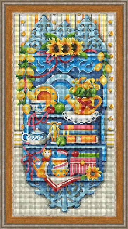 Алмазная вышивка «Полочка с лимонами» — картинка 2