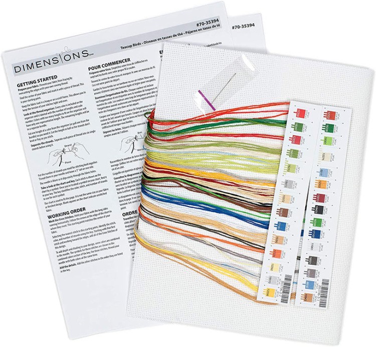 Набор для вышивания «Птицы в чашках» — картинка 3