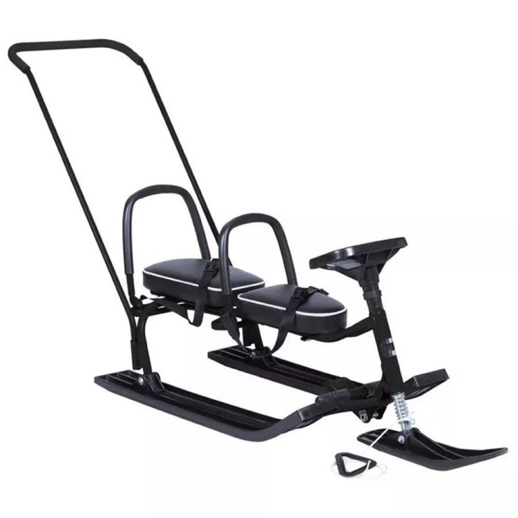 Снегокат детский 505 TWINS BABY PUSH со спинкой для двоих — картинка 4