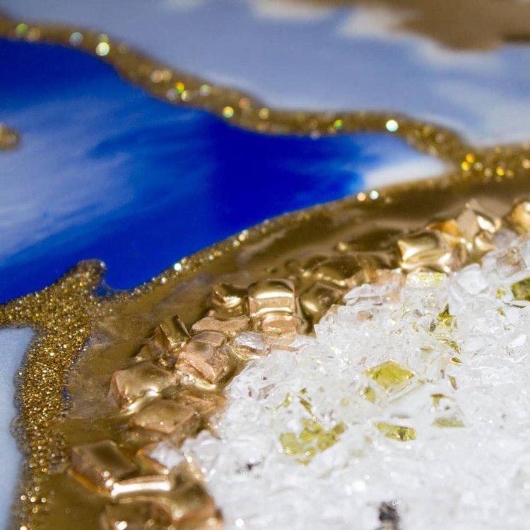 Краситель для эпоксидной смолы синий, 20 г, ALX Studio — картинка 5