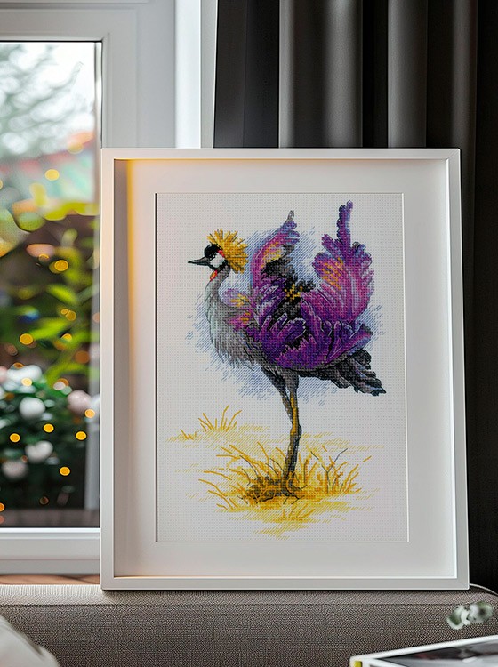 Набор для вышивания «Венценосный журавль» — картинка 7