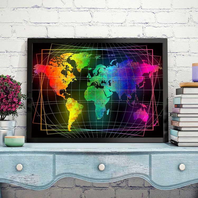 Алмазная вышивка «Карта мира» — картинка 2