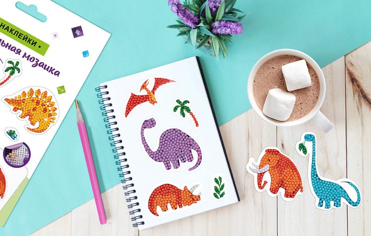 Алмазная вышивка «Наклейки. Дино» — картинка 3