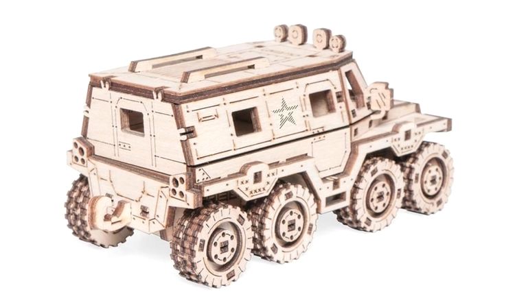 Деревянный конструктор, сборная модель Армия России «Вездеход-Амфибия» — картинка 3