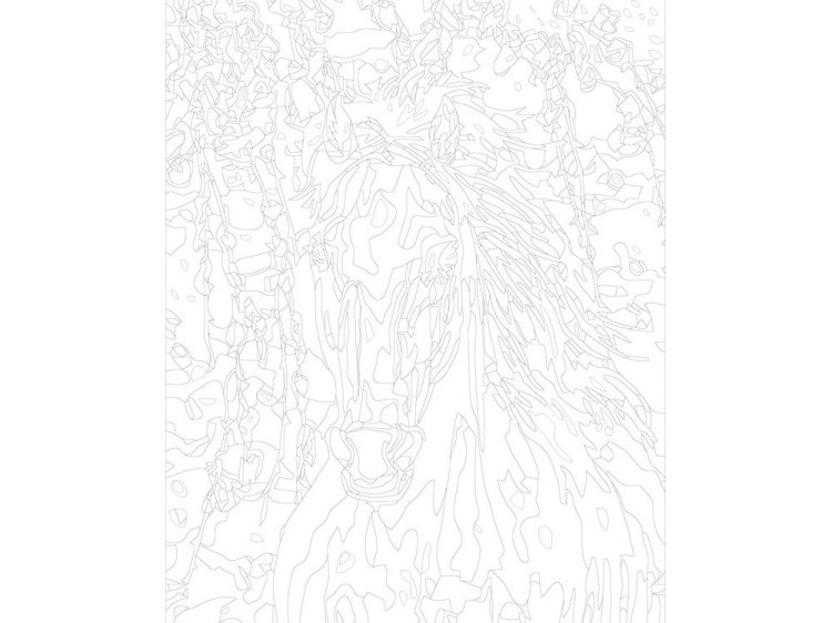 Картина по номерам «Белая лошадь» — картинка 3