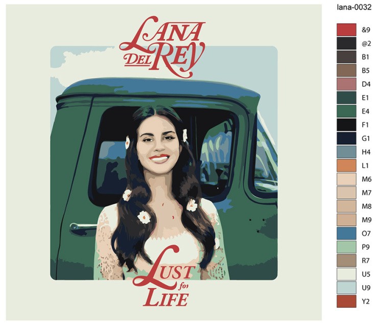 Картина по номерам «Lana Del Rey Лана Дель Рей: обложка» — картинка 2