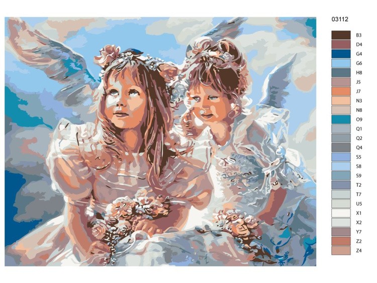 Картина по номерам «Маленькие aнгeлы» — картинка 2