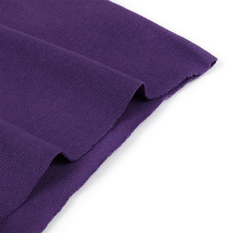 Ткань трикотаж Рибана с лайкрой, 3 м, ширина 80-90 см, 215 г/м2, опененд, цвет: фиалка, TBY — картинка 5