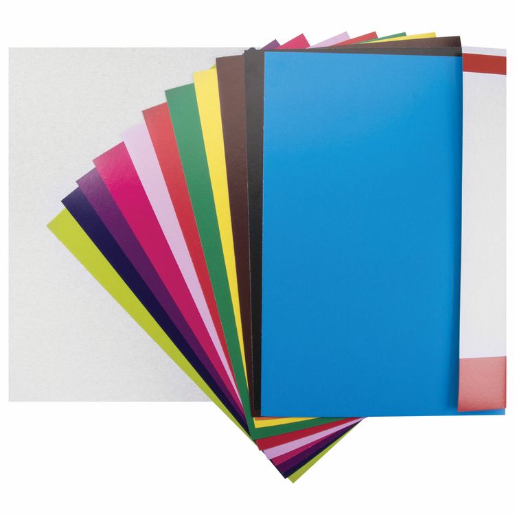 Картон цветной А4 мелованный (глянцевый) Килиманджаро, 12 цветов, 12 листов, Brauberg — картинка 3