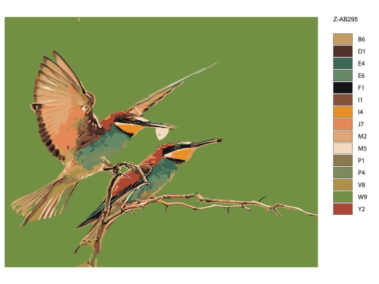 Картина по номерам «Птицы» — картинка 2