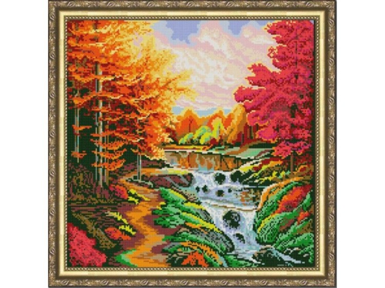 Рисунок на ткани «Осенний каскад»