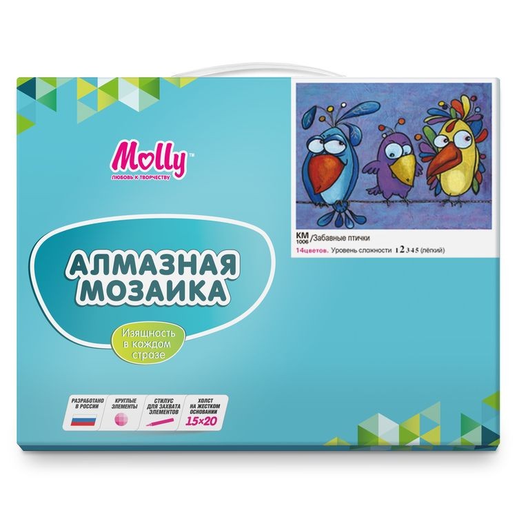 Алмазная вышивка «Забавные птички» — картинка 3