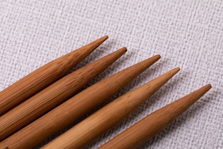 Спицы чулочные карамельные, 5-ти компл. 15 см, бамбук, 2,25 мм, Gamma — картинка 2