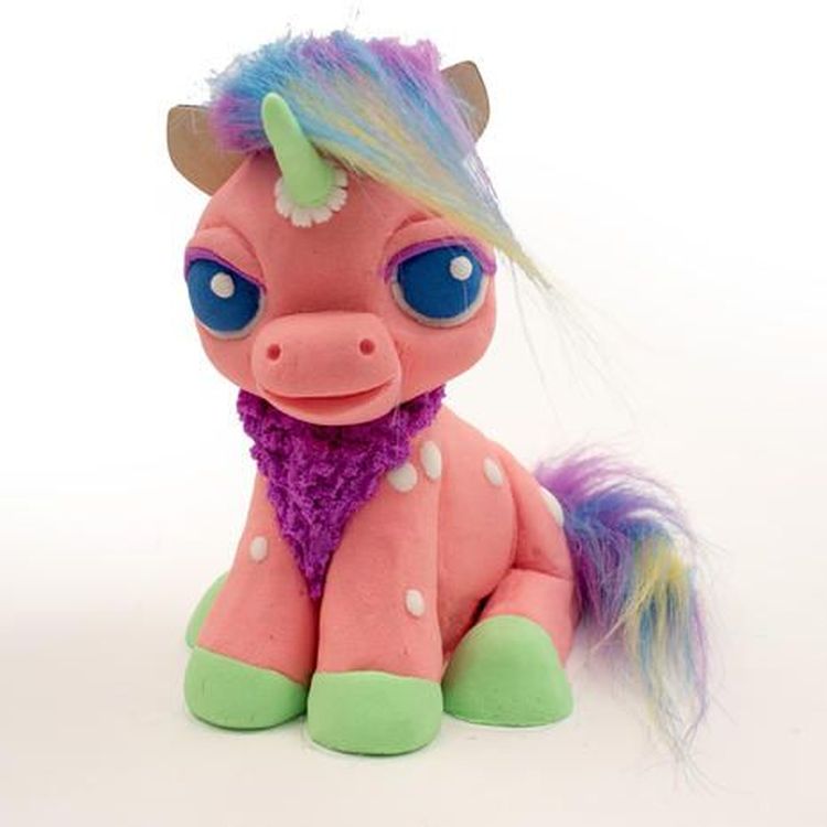 Пушистый пластилин PLUSH, розовый зеленый — картинка 4