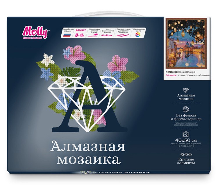Алмазная вышивка «Ночная Венеция» — картинка 2