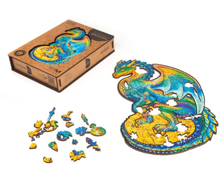 Деревянный пазл Unidragon «Оберегающий Дракон», размер King Size (А3) — картинка 11