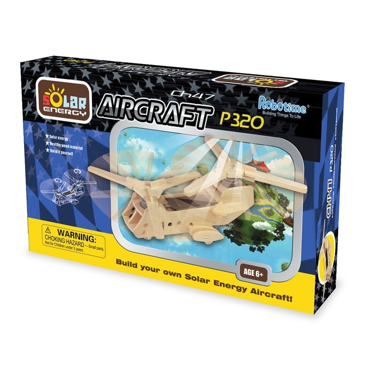 Деревянный 3D пазл Robotime «Боинг СН-47 Чинук» — картинка 2