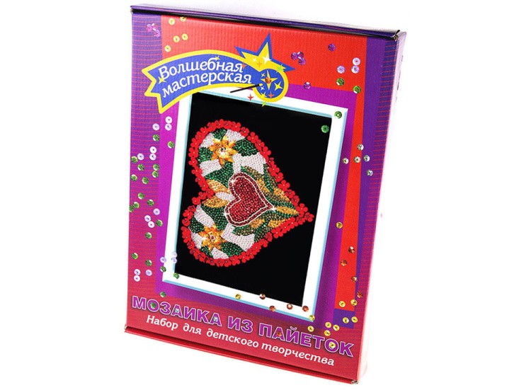 Мозаика из пайеток «Сердце» — картинка 2