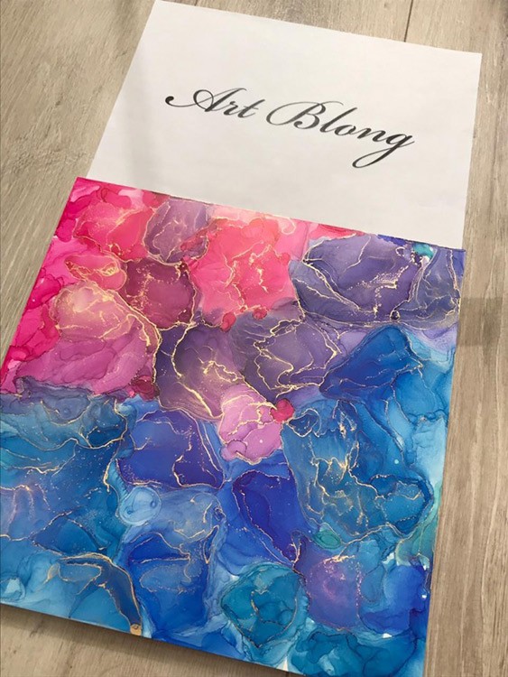 Набор для рисования алкогольными чернилами, планшет 30х30 см, Art Blong — картинка 8