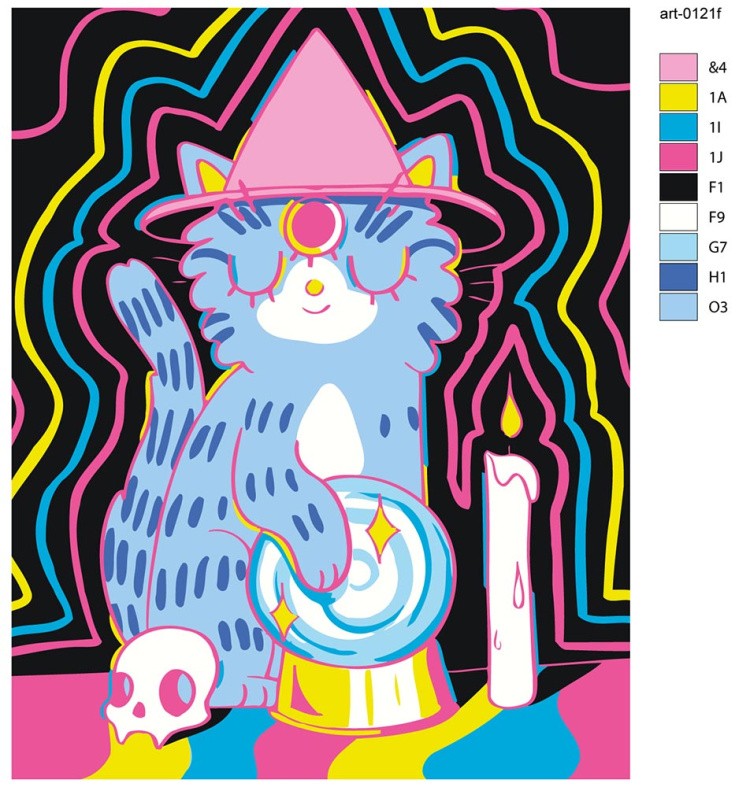 Картина по номерам «Коты и кошки: магия, таро, эзотерика» — картинка 2