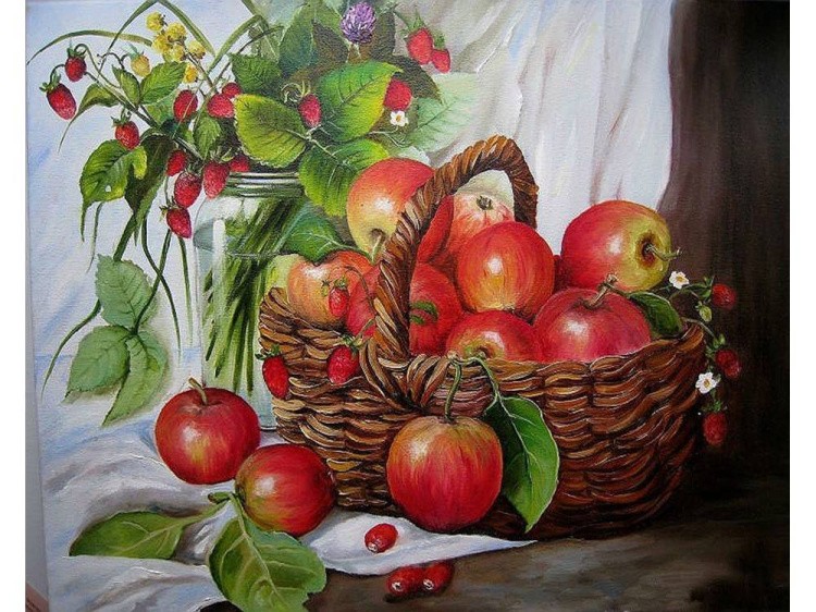 Картина по номерам «Яблоки и земляника» — картинка 2