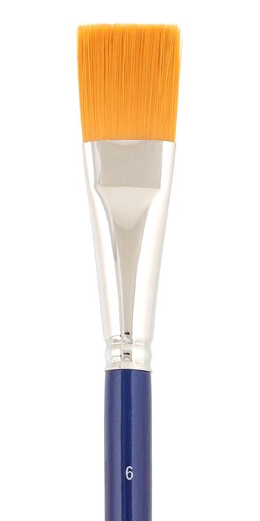 Кисть синтетика «Gallery» №06, плоская, 5 шт., короткая ручка, Vista-Artista — картинка 2