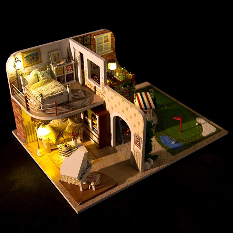 Набор для создания миниатюры (румбокс) «Дом с площадкой для гольфа» — картинка 3