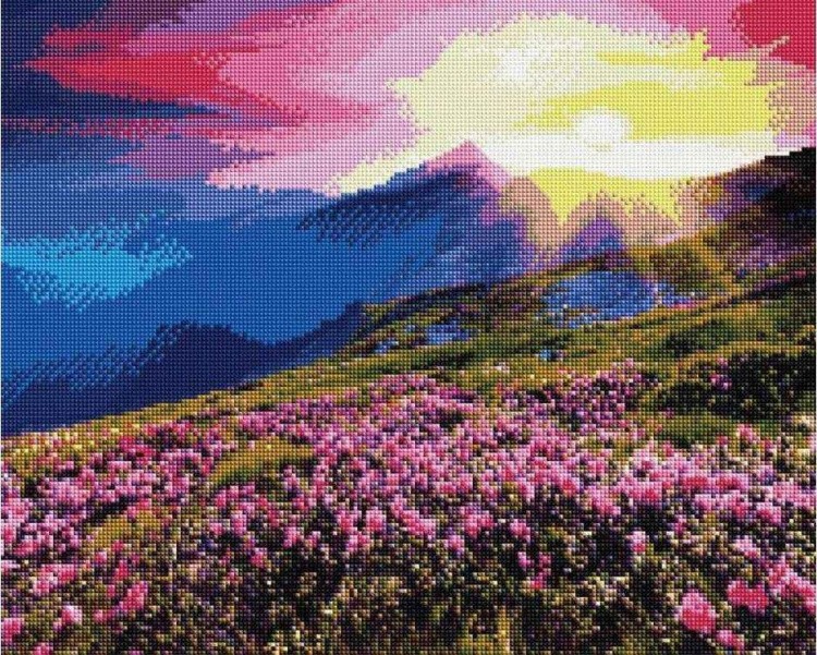 Алмазная вышивка «Долина цветов»