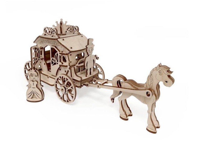 Деревянный механический конструктор «Маленькая карета» — картинка 2