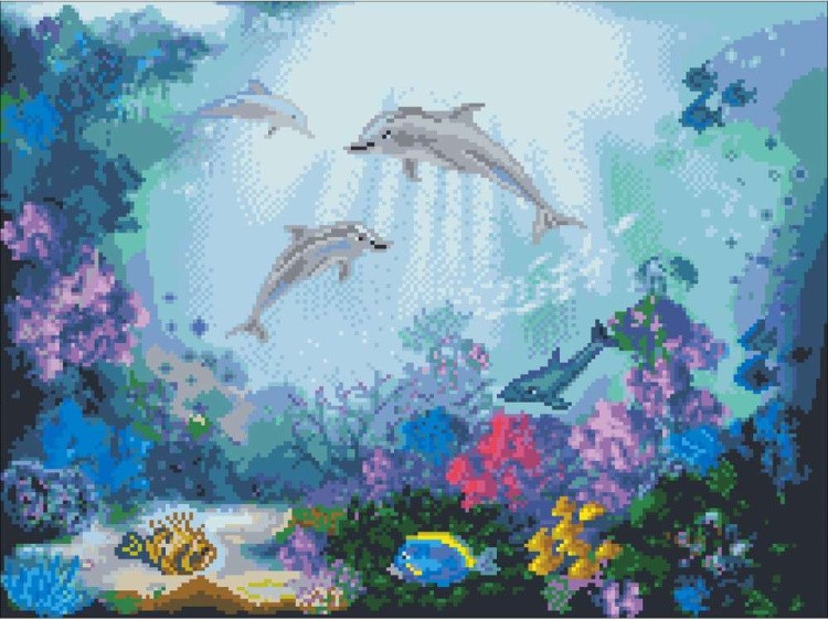 Набор для вышивания «Дружба дельфинов»
