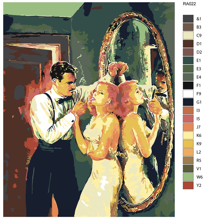 Картина по номерам «Разговор у зеркала» — картинка 2